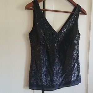 🌞Silk/wool sequin tank top banana republic s